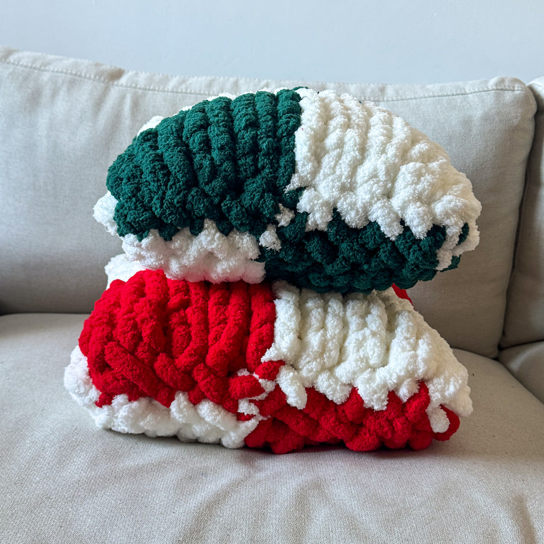 Coussin à motif damier — Patron PDF + Vidéo tutoriel