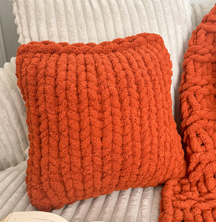 Hand-knitted cushion — PDF pattern + Video tutorial